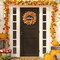 Fall Wreath - Autumn Front Door Wreath with Small Pumpkin, Berry, Round Leaves